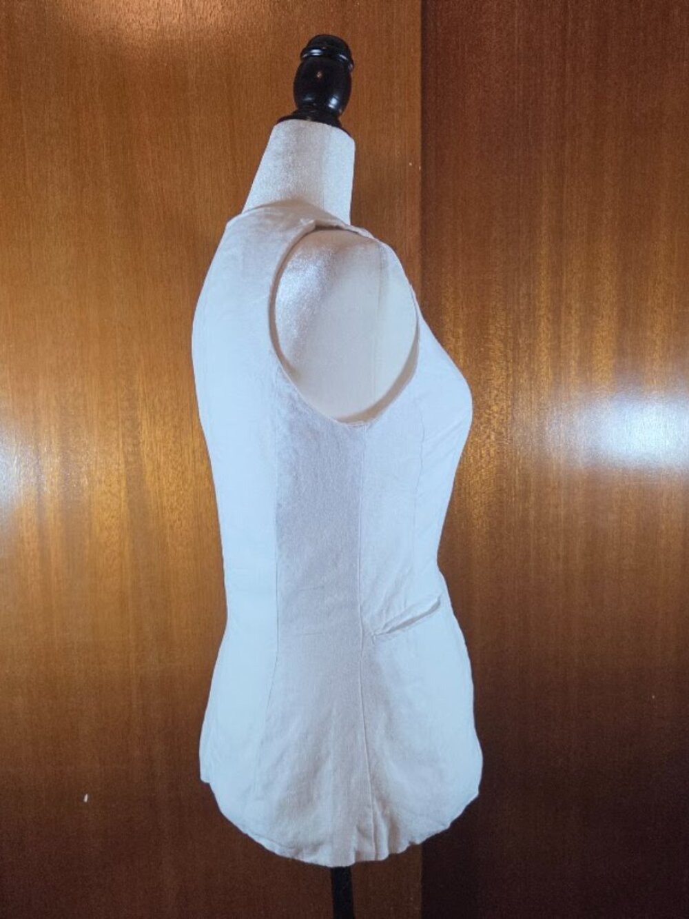 Madewell White 100% Linen Button-Up Tailored Vest - Size 00 - Picture 6 of 10